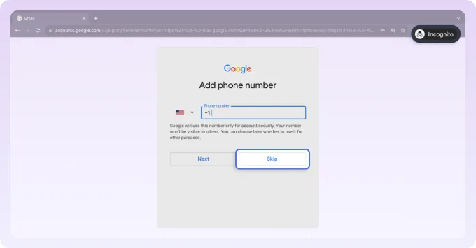Как создать Gmail без номера телефона на компьютере
